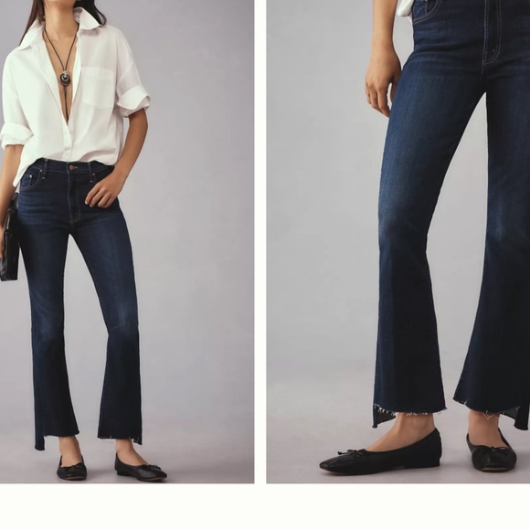 MOTHER The Insider Crop Step Fray Jeans - Picture 1 of 12